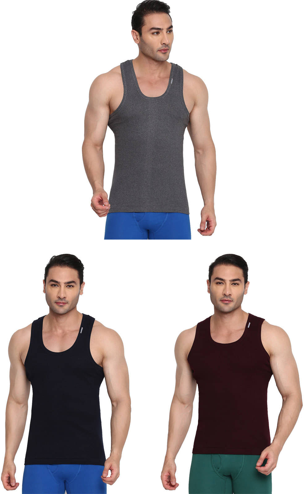 COLORS by Rupa Frontline Multicolor Cotton Men's Vest ( Pack of 3 ) COLORS by Rupa Frontline Multicolor Cotton Men's Vest ( Pack of 3 )