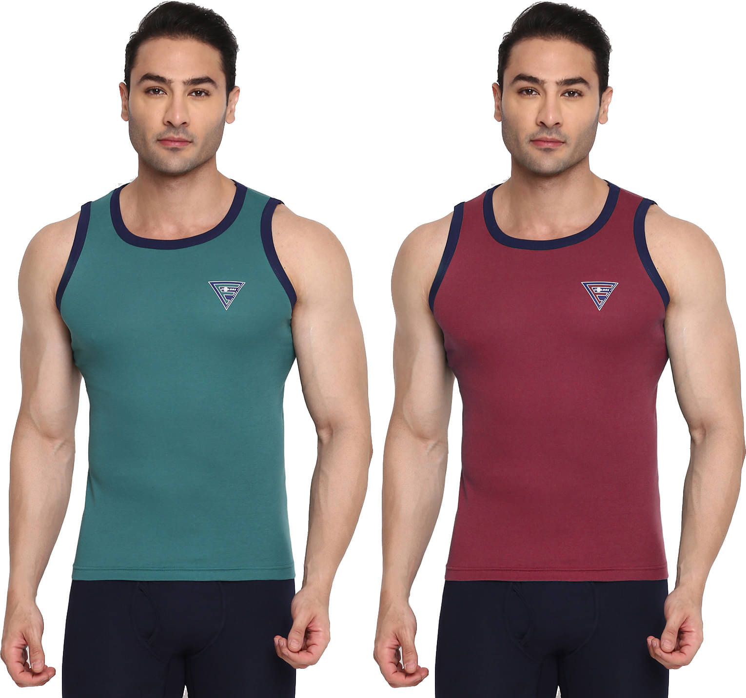 COLORS by Rupa Frontline Multicolor Cotton Men's Vest ( Pack of 2 ) COLORS by Rupa Frontline Multicolor Cotton Men's Vest ( Pack of 2 )