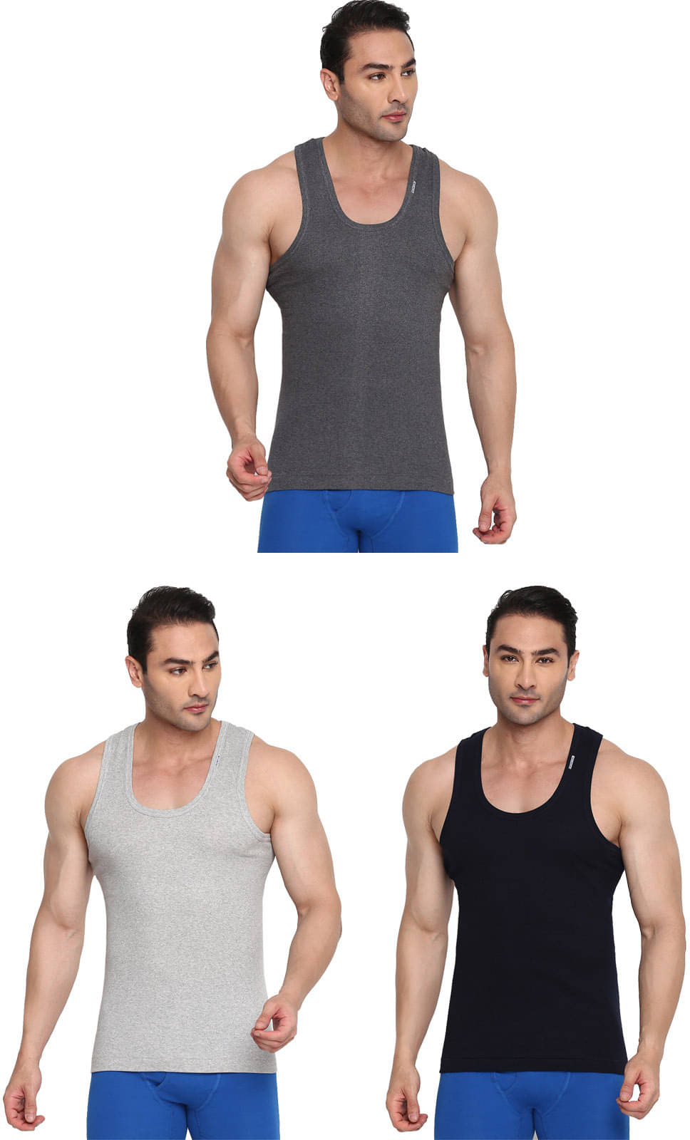 COLORS by Rupa Frontline Multicolor Cotton Men's Vest ( Pack of 3 ) COLORS by Rupa Frontline Multicolor Cotton Men's Vest ( Pack of 3 )