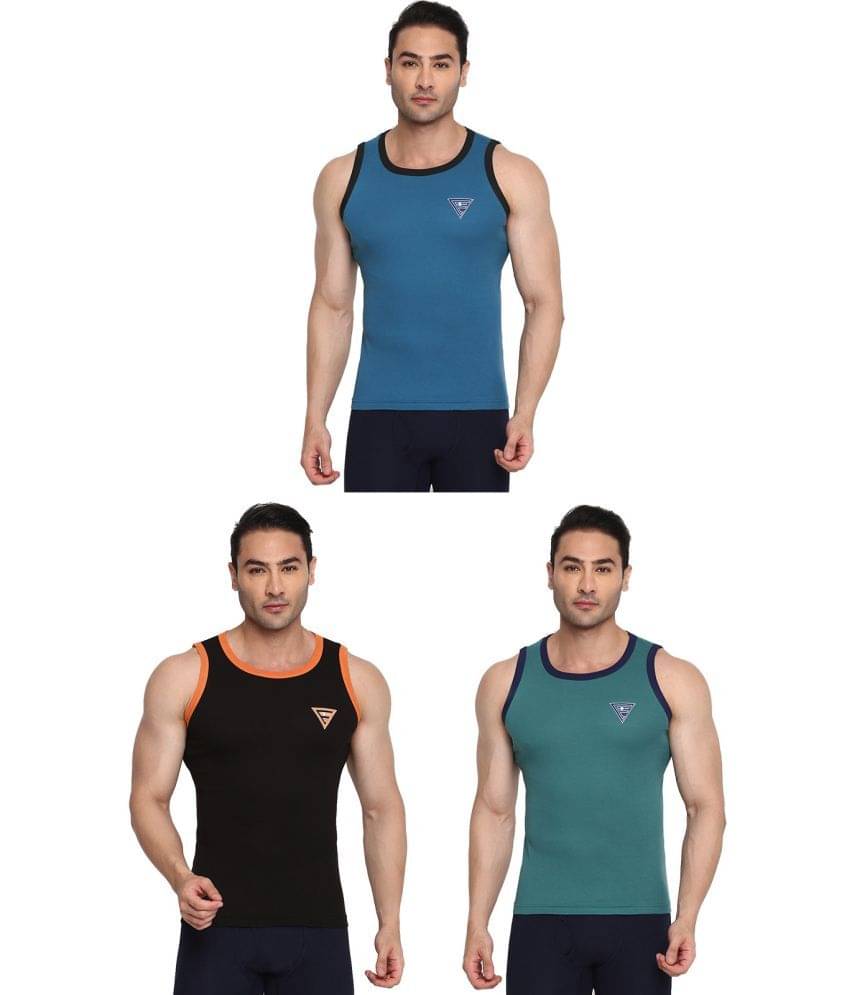 COLORS by Rupa Frontline Multicolor Cotton Men's Vest ( Pack of 3 ) COLORS by Rupa Frontline Multicolor Cotton Men's Vest ( Pack of 3 )