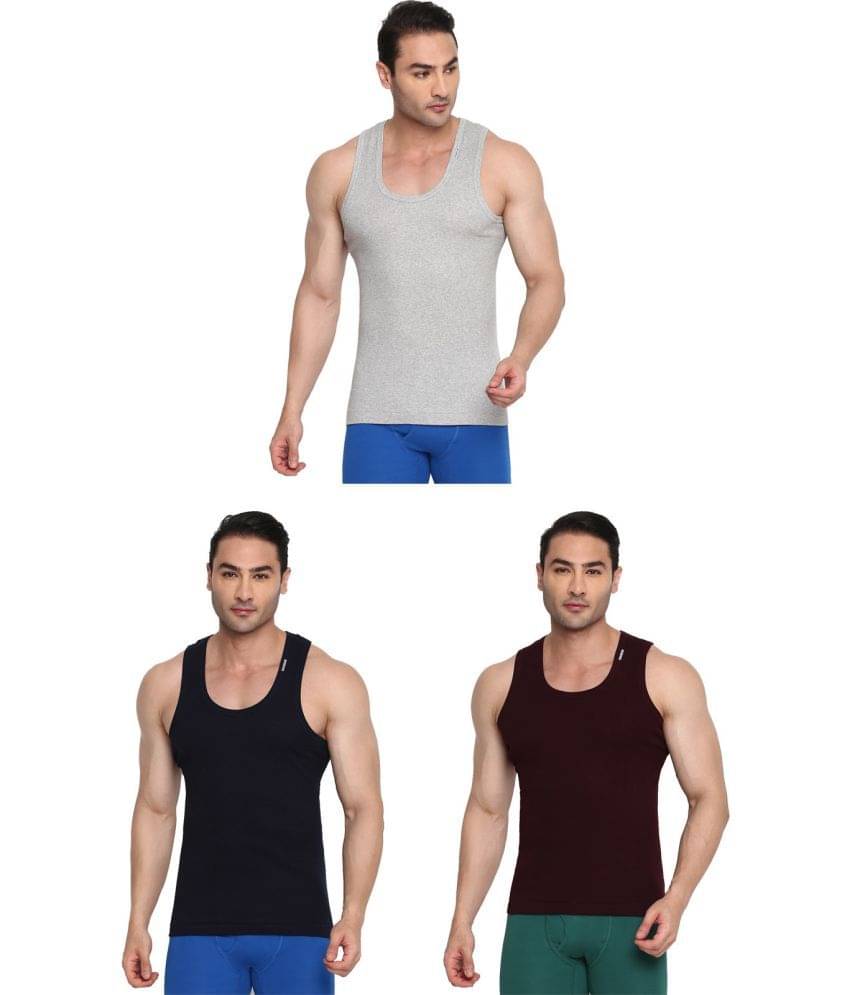 COLORS by Rupa Frontline Multicolor Cotton Men's Vest ( Pack of 3 ) COLORS by Rupa Frontline Multicolor Cotton Men's Vest ( Pack of 3 )