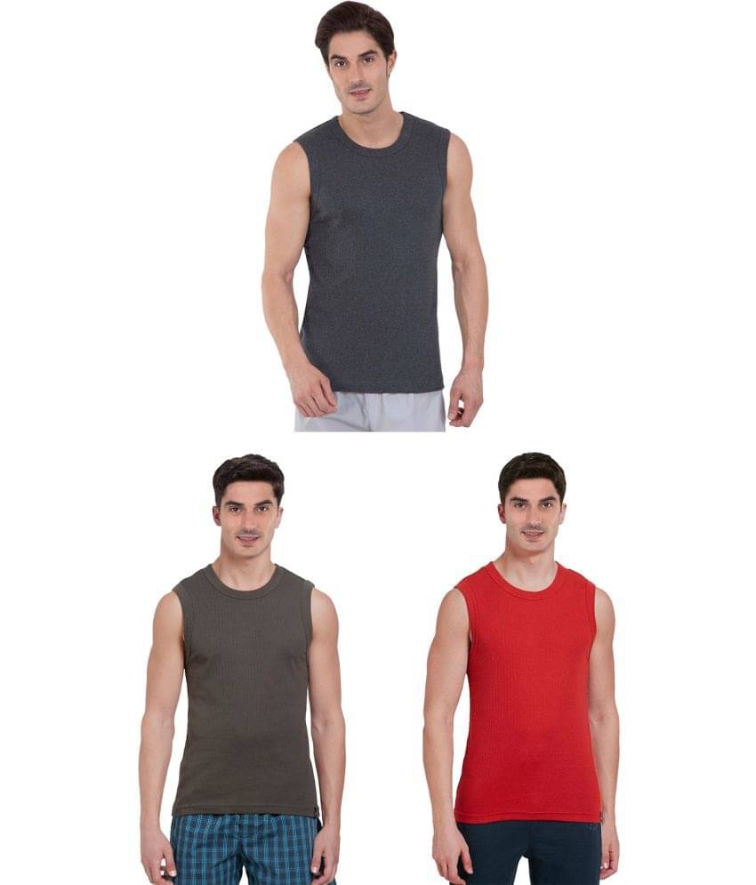     			COLORS by Rupa Frontline Multicolor Cotton Men's Vest ( Pack of 3 )