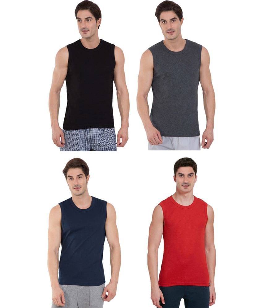 COLORS by Rupa Frontline Multicolor Cotton Men's Vest ( Pack of 4 ) COLORS by Rupa Frontline Multicolor Cotton Men's Vest ( Pack of 4 )