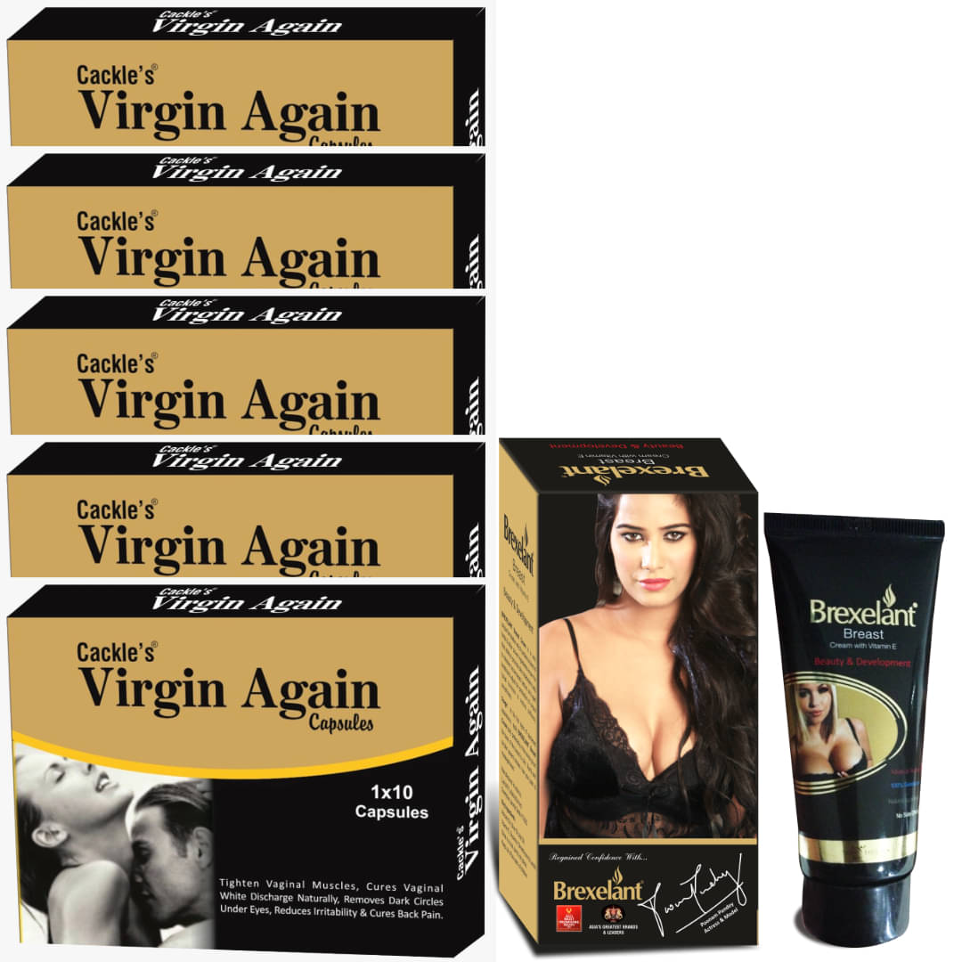Cackle's Virgin again Herbal Capsule 10x5=50no.s & Brexelant Cream 60g Combo Pack For Women Cackle's Virgin again Herbal Capsule 10x5=50no.s & Brexelant Cream 60g Combo Pack For Women