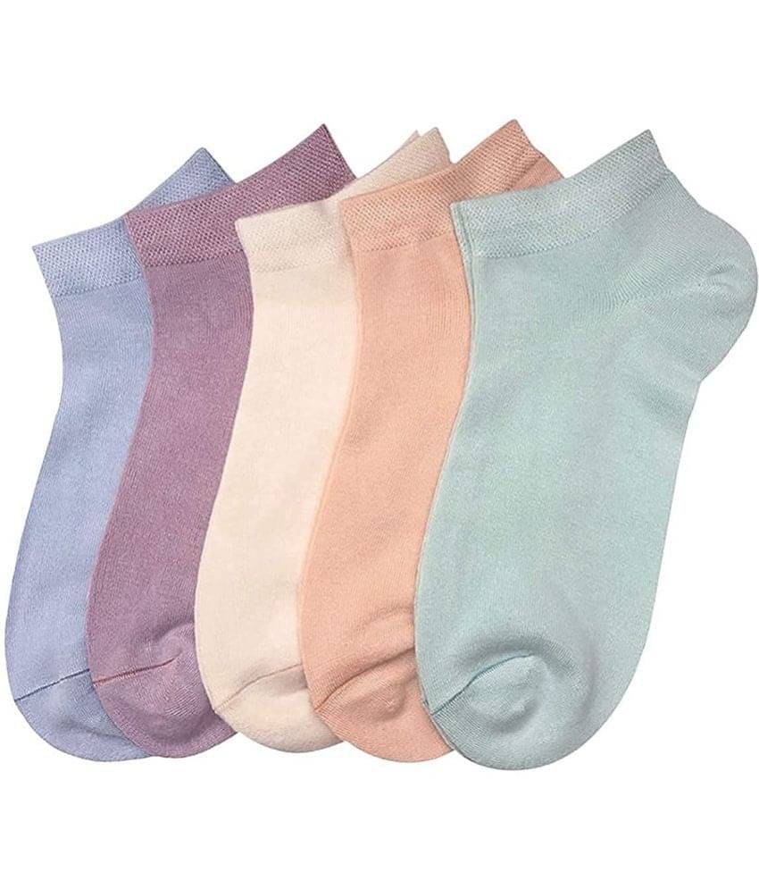 Creature Multicolor Cotton Blend Women's Ankle Length Socks ( Pack of 5 ) Creature Multicolor Cotton Blend Women's Ankle Length Socks ( Pack of 5 )
