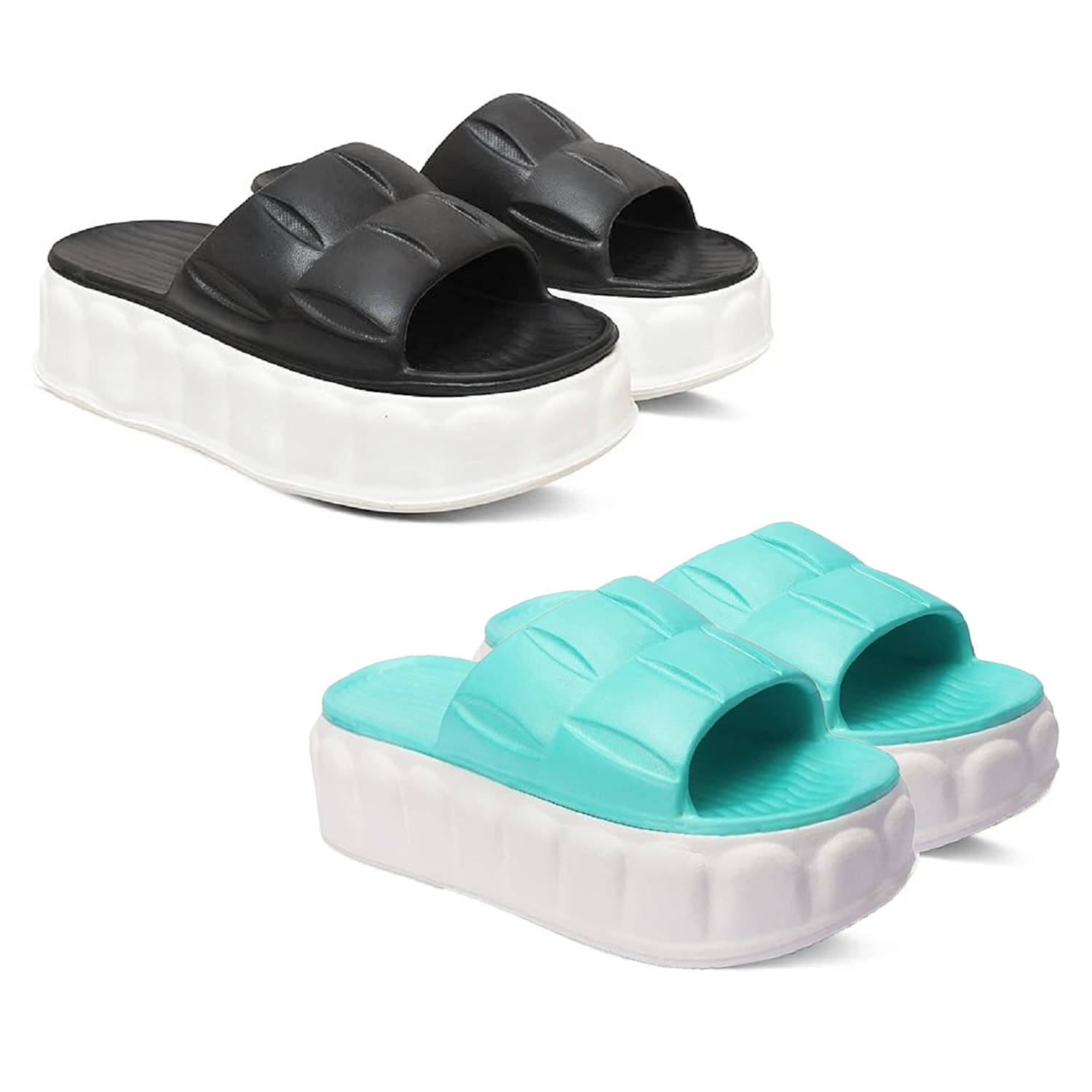 EASTERN CLUB Multicolor Women's Slide Flip Flop EASTERN CLUB Multicolor Women's Slide Flip Flop