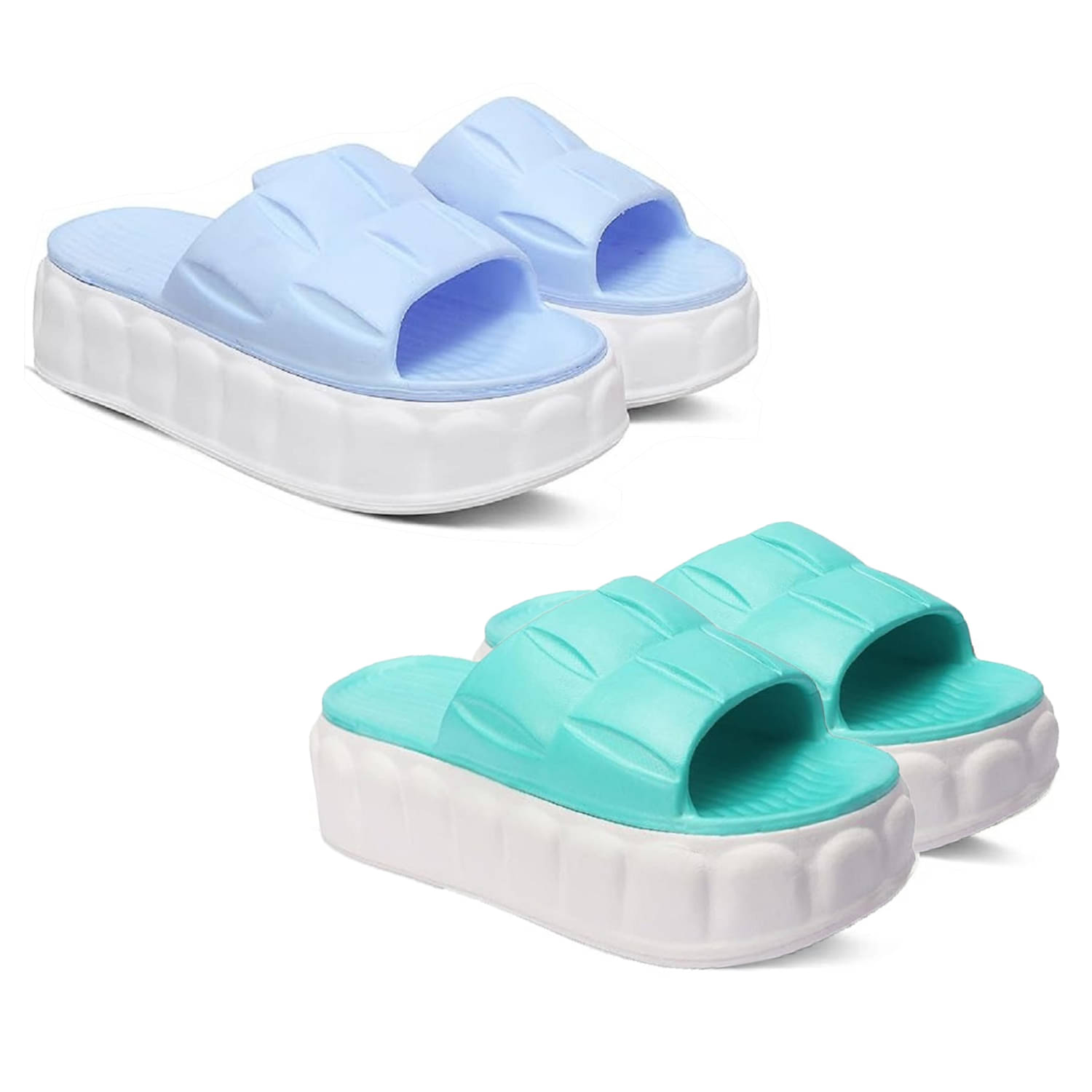 EASTERN CLUB Multicolor Women's Slide Flip Flop EASTERN CLUB Multicolor Women's Slide Flip Flop