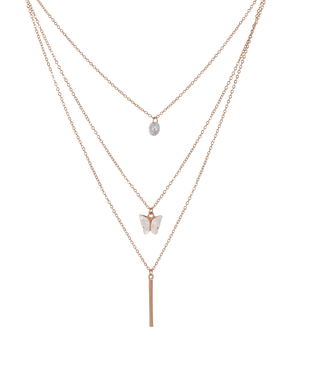 Jiyanshi fashion Rose Gold Pendant set ( Pack of 1 )