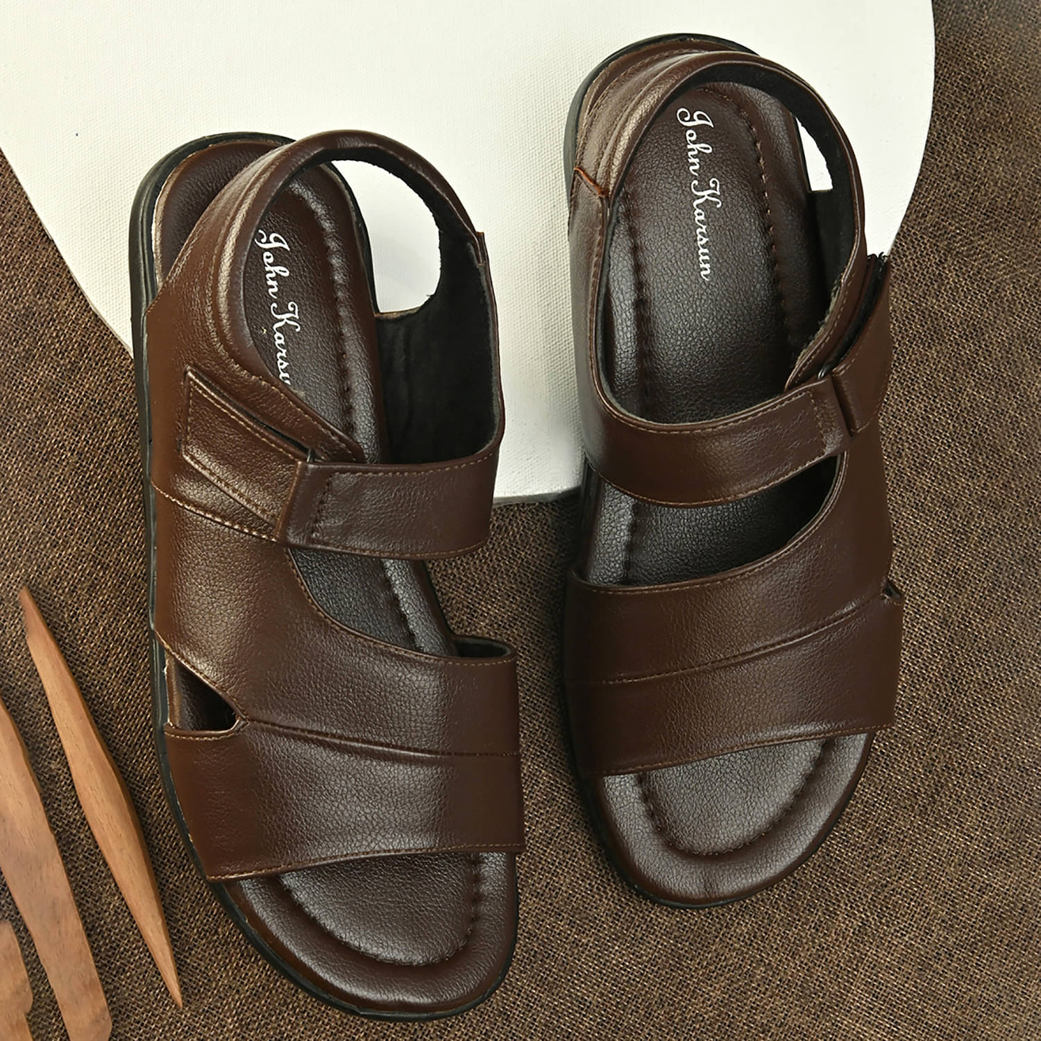     			John Karsun - Brown Men's Sandals