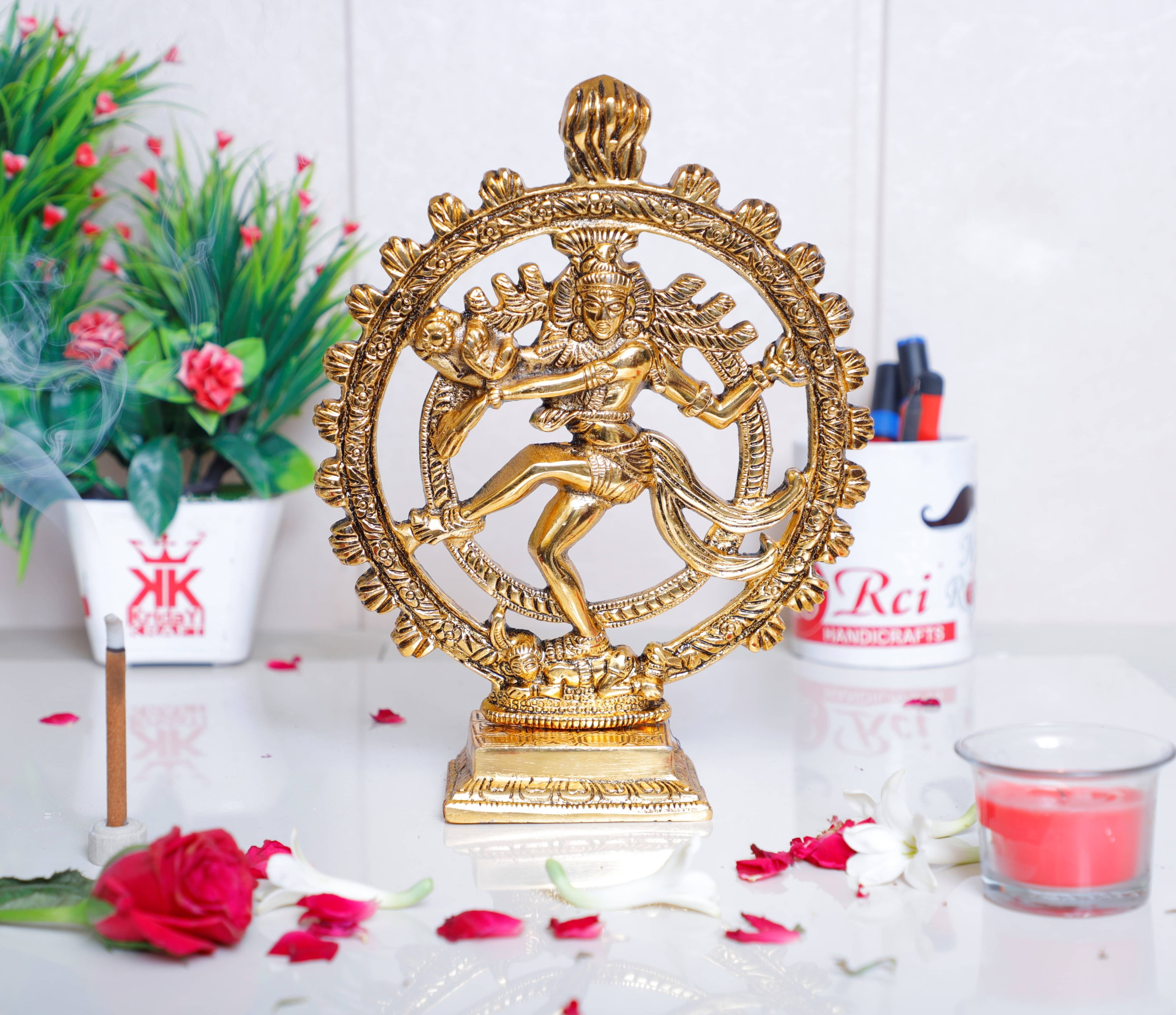     			KridayKraft Aluminium Natraj Idol ( 24 cm )