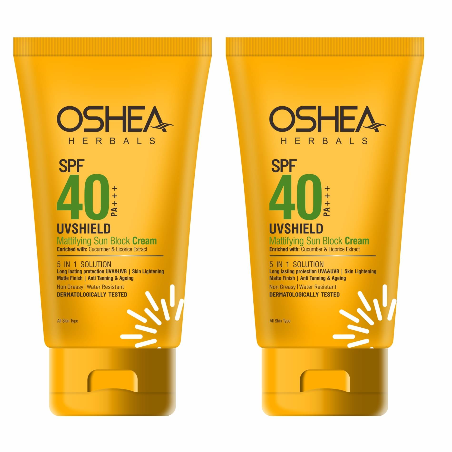     			OSHEA Herbals Sunscreen Cream For All Skin Type ( Pack of 2 )