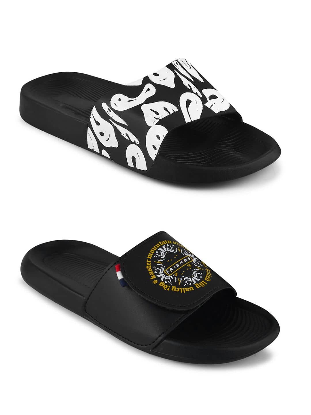 PERY PAO Black Men's Slide Flip Flop