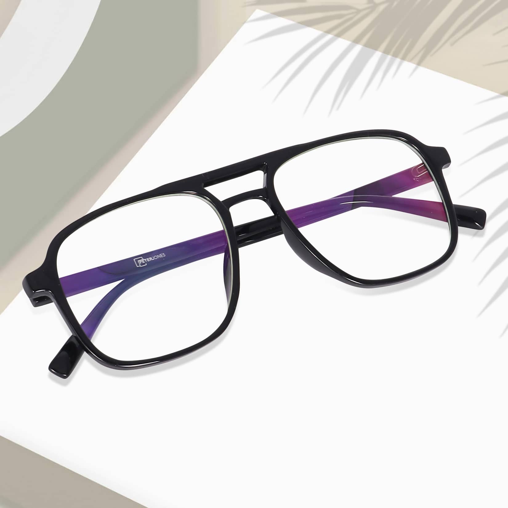 Peter Jones Black Full Rim Square Computer Glasses ( Pack of 1 )