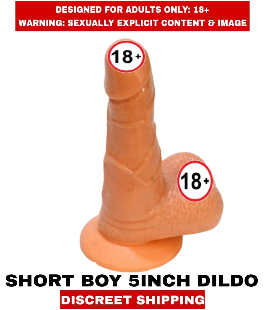 Premium Quality Women's Sexy Toys Solid Silicon Short Boy 5inch Real Dildos Strong Suction Cup For Women