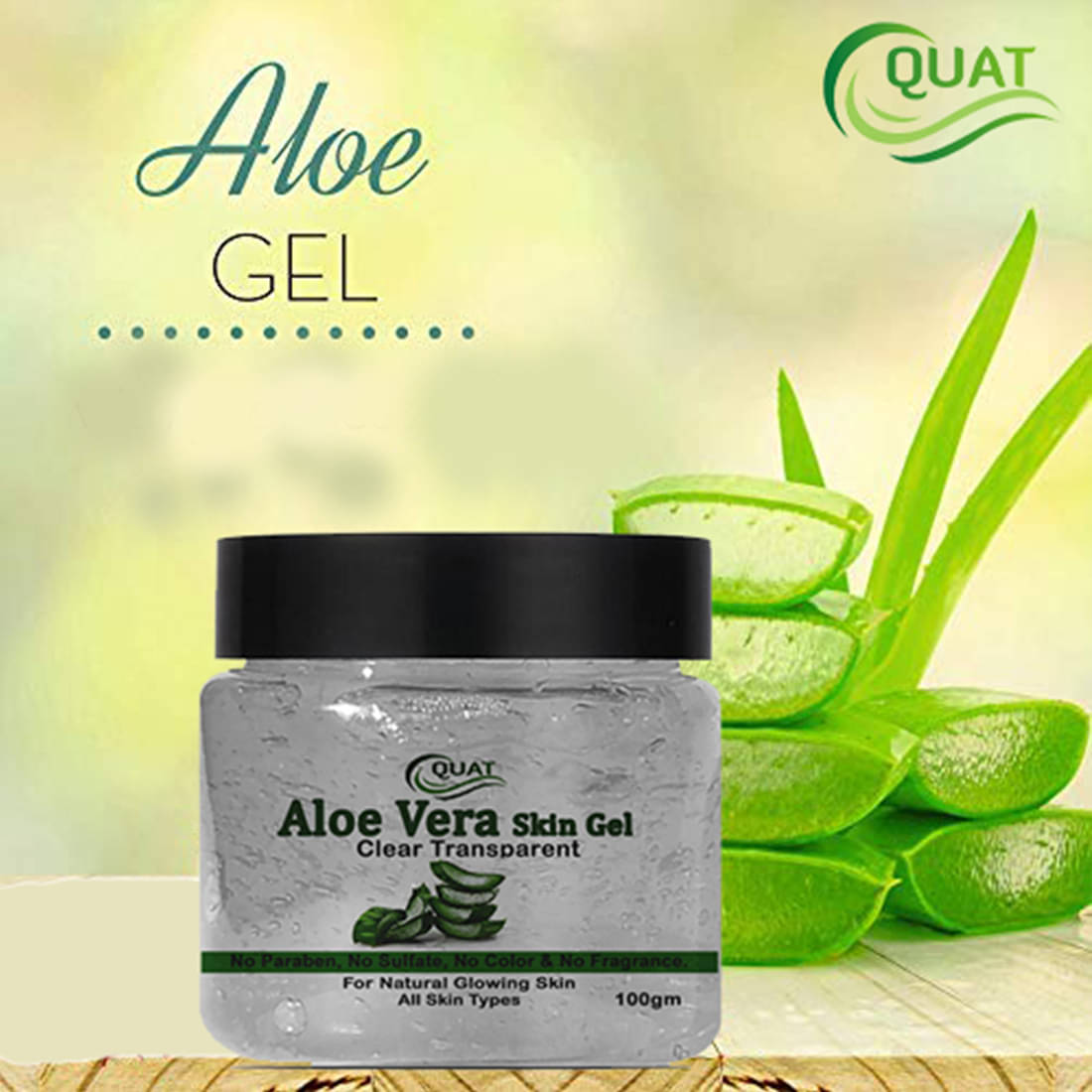     			Quat Moisturizer All Skin Type Aloe Vera ( 100g gm )