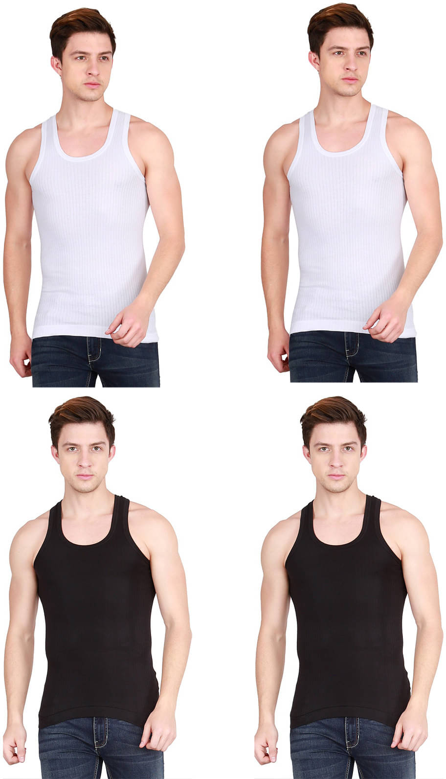     			Rupa Frontline Multicolor Cotton Men's Vest ( Pack of 4 )
