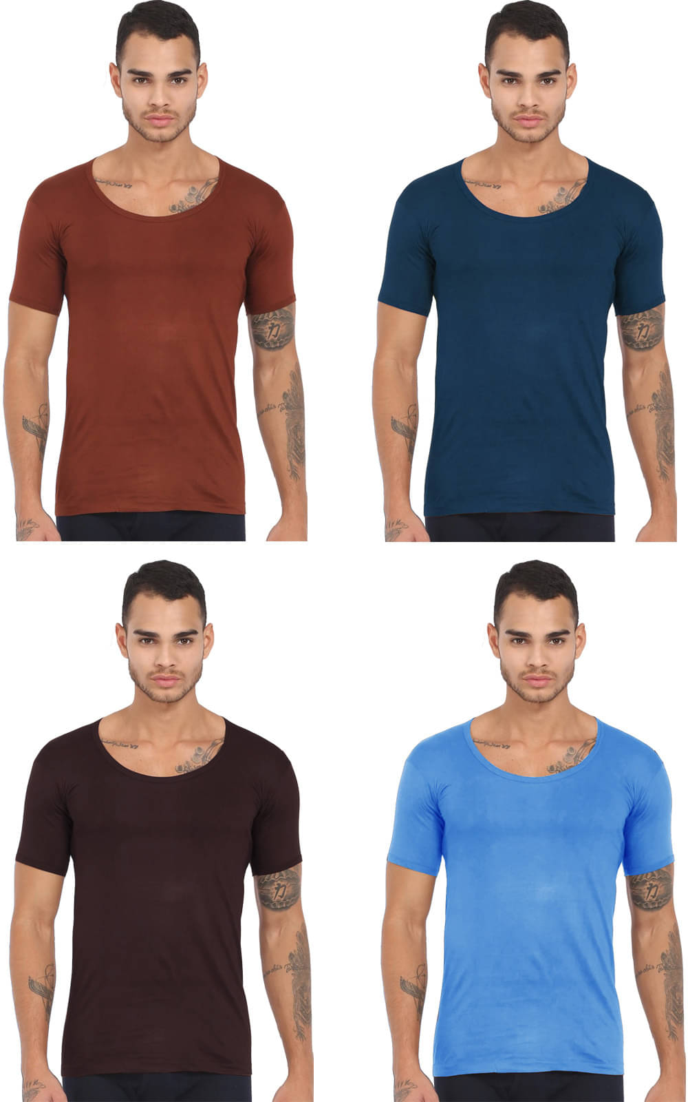 Rupa Frontline Multicolor Cotton Men's Vest ( Pack of 4 ) Rupa Frontline Multicolor Cotton Men's Vest ( Pack of 4 )