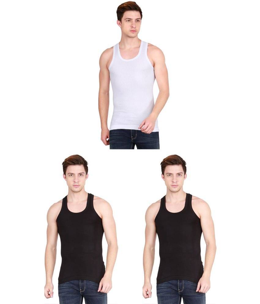     			Rupa Frontline Multicolor Cotton Men's Vest ( Pack of 3 )