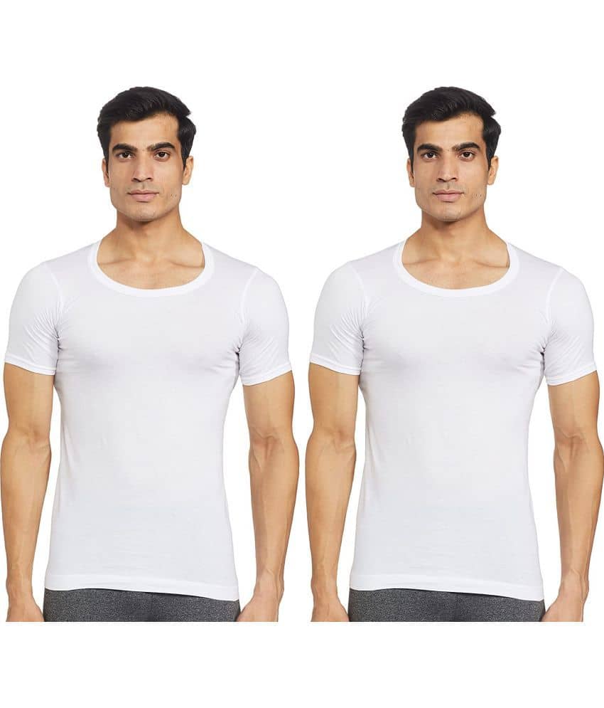 Rupa Frontline White Cotton Men's Vest ( Pack of 2 ) - Nightwear & Loungewear | Buy online on ZillyBuy