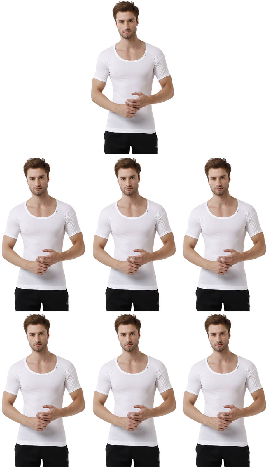 Rupa Frontline White Cotton Men's Vest ( Pack of 7 )     			Rupa Frontline White Cotton Men's Vest ( Pack of 7 )