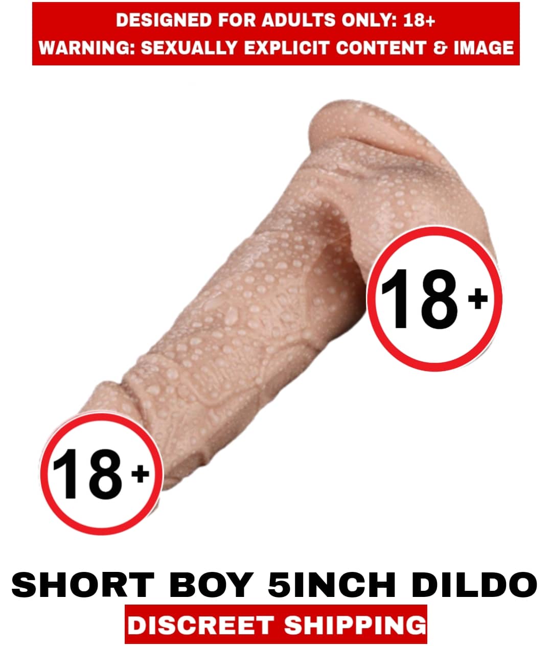 Sexual Wellness Adult Women's Sexy Toys Solid Silicon Short Boy 5inch Real Dildos with Strong Suction Cup For Women