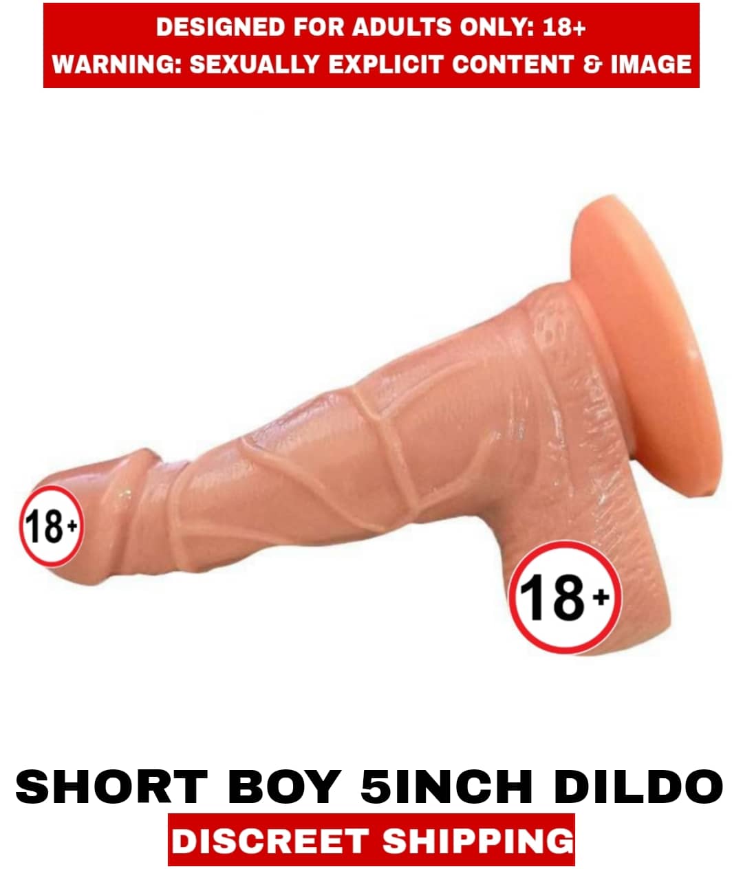 Super Natural Adult Women's Sexy Toys Solid Silicon Short Boy 5inch Real Dildos with Suction Cup For Women