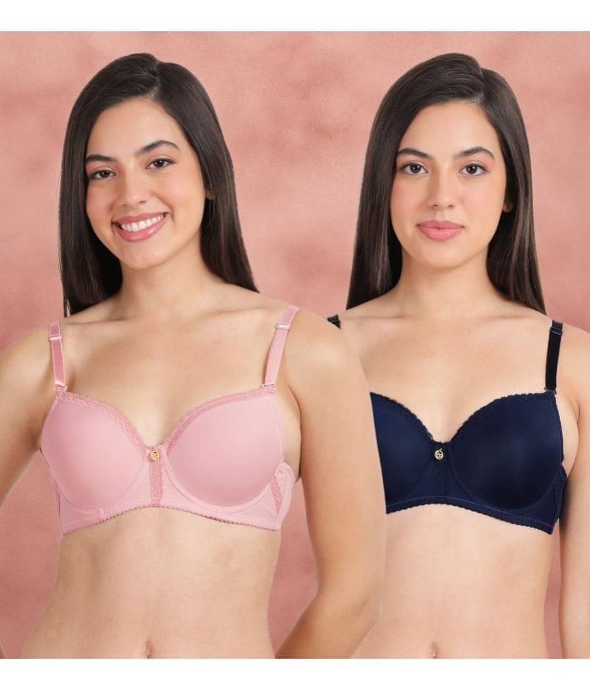 Susie Pack of 2 Nylon Women's T-Shirt Bra ( Multicolor ) susi-c2b-1446 Susie Pack of 2 Nylon Women's T-Shirt Bra ( Multicolor ) susi-c2b-1446