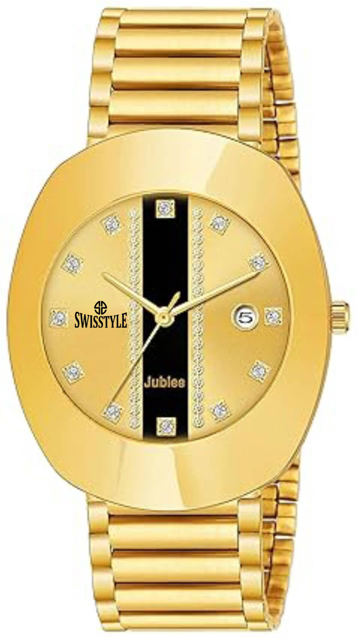     			Swisstyle Gold Metal Analog Men's Watch