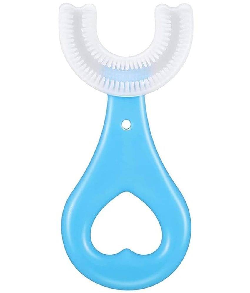 U Shaped Toothbrush for Kids, 2-6 Years Kids Baby Infant manual Toothbrush, Food Grade Ultra Soft Silicone Brush Head, Pack of 1 U Shaped Toothbrush for Kids, 2-6 Years Kids Baby Infant manual Toothbrush, Food Grade Ultra Soft Silicone Brush Head, Pack of 1
