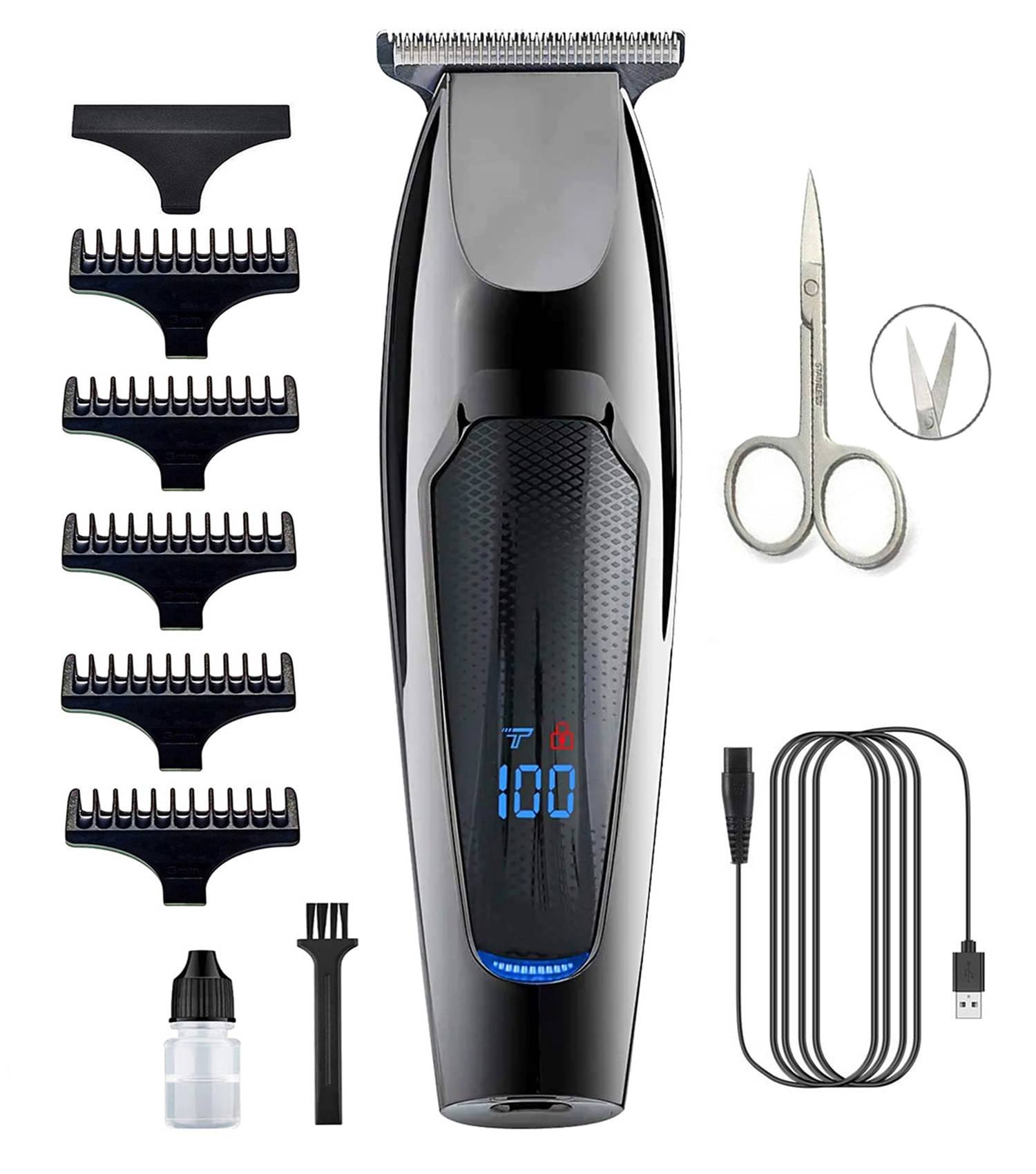     			geemy LED SCREEN PRO Multicolor Cordless Beard Trimmer With 60 minutes Runtime
