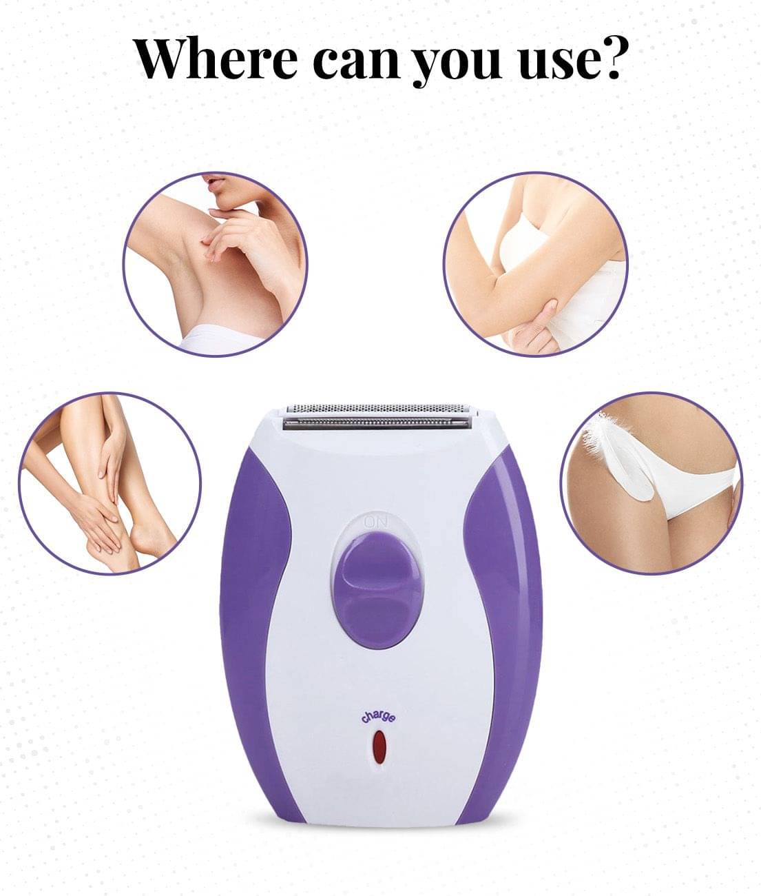     			KEMI Ladies Portable Rechargeable Shaver full Body Grooming Kit Body Groomer Bikni Line, Under Arms, Hands and Legs Skin Shaver for Hair Removal Shaver