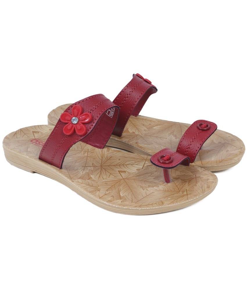     			ASIAN Red Women's Flats