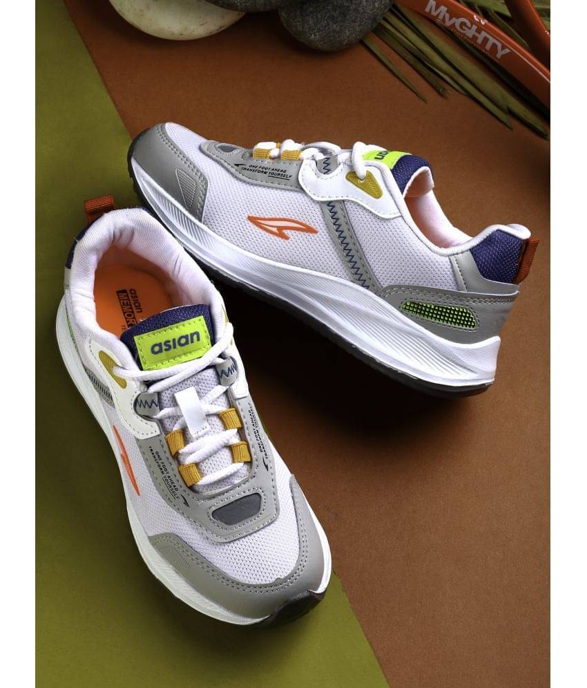     			ASIAN - White Boy's Running Shoes ( 1 Pair )