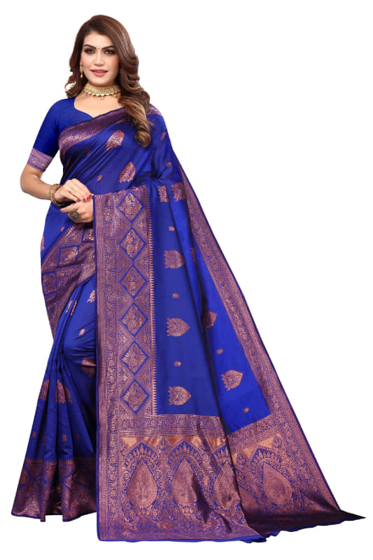 Aadvika Banarasi Silk Printed Saree With Unstitched Blouse Piece ( Multicolor ) Aadvika Banarasi Silk Printed Saree With Unstitched Blouse Piece ( Multicolor )