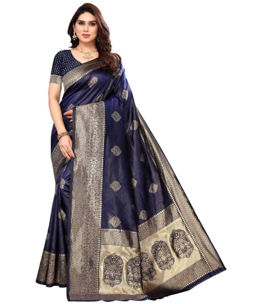 Aadvika Banarasi Silk Printed Saree With Unstitched Blouse Piece ( Multicolor ) Aadvika Banarasi Silk Printed Saree With Unstitched Blouse Piece ( Multicolor )