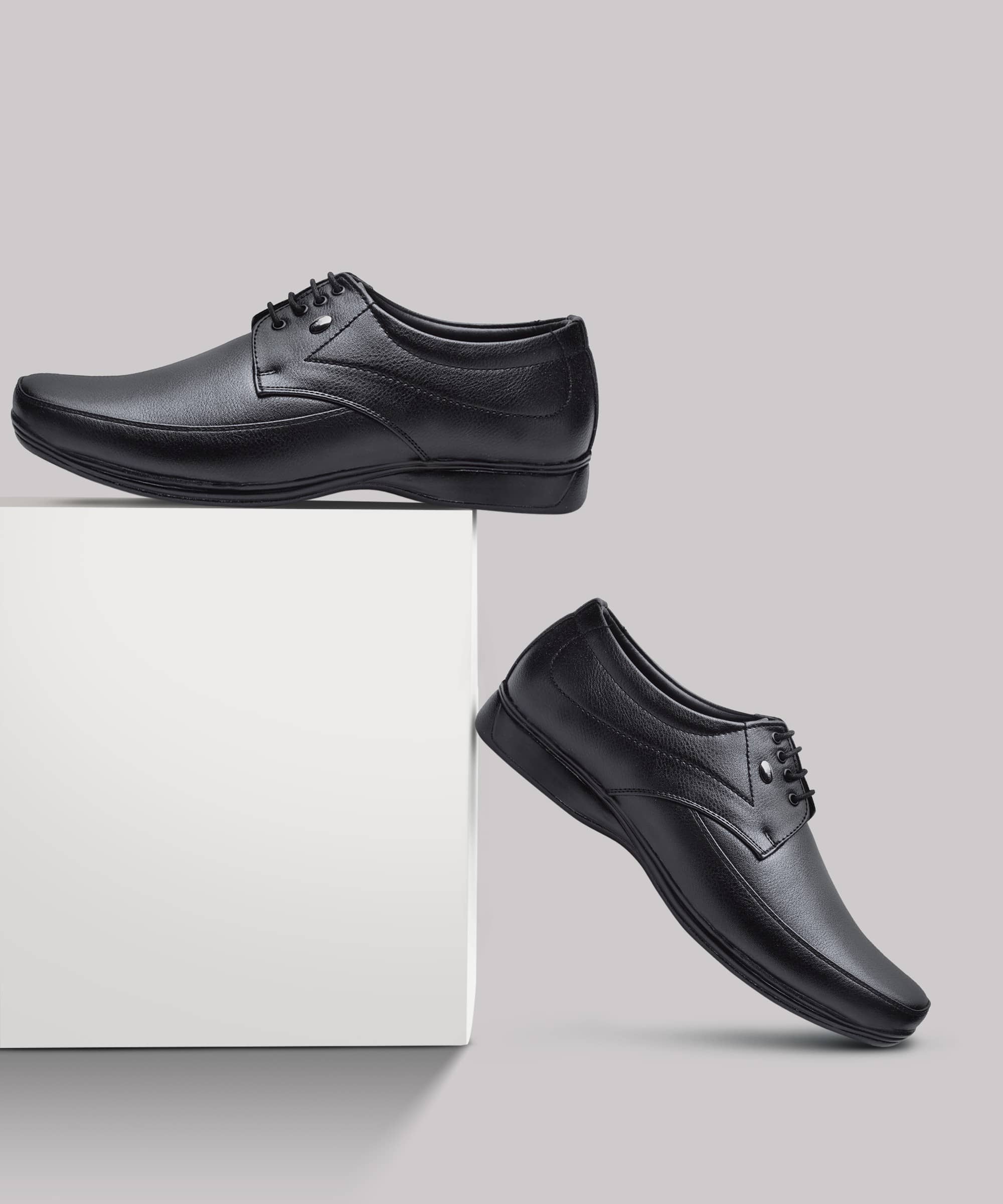 Action Black Men's Derby Formal Shoes - Formal Shoes | Buy online on ZillyBuy