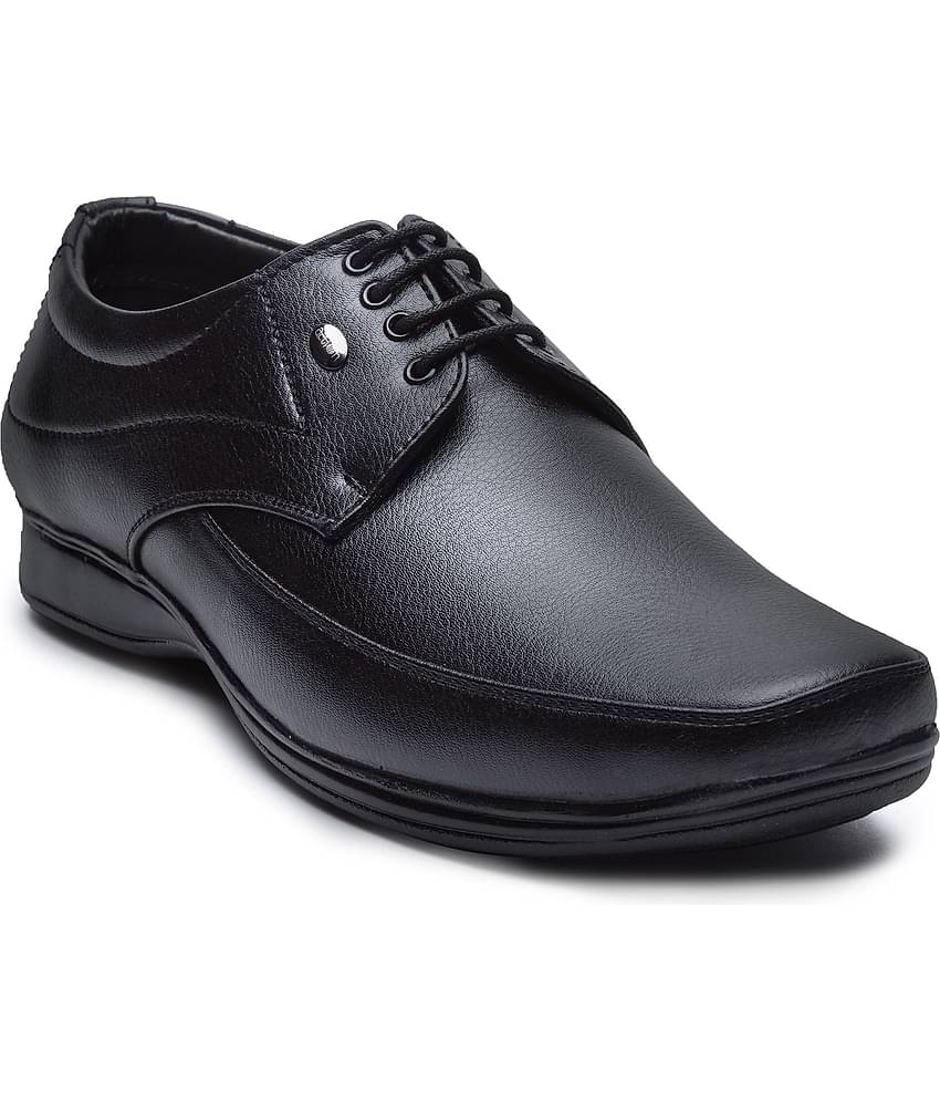 Action Black Men's Derby Formal Shoes