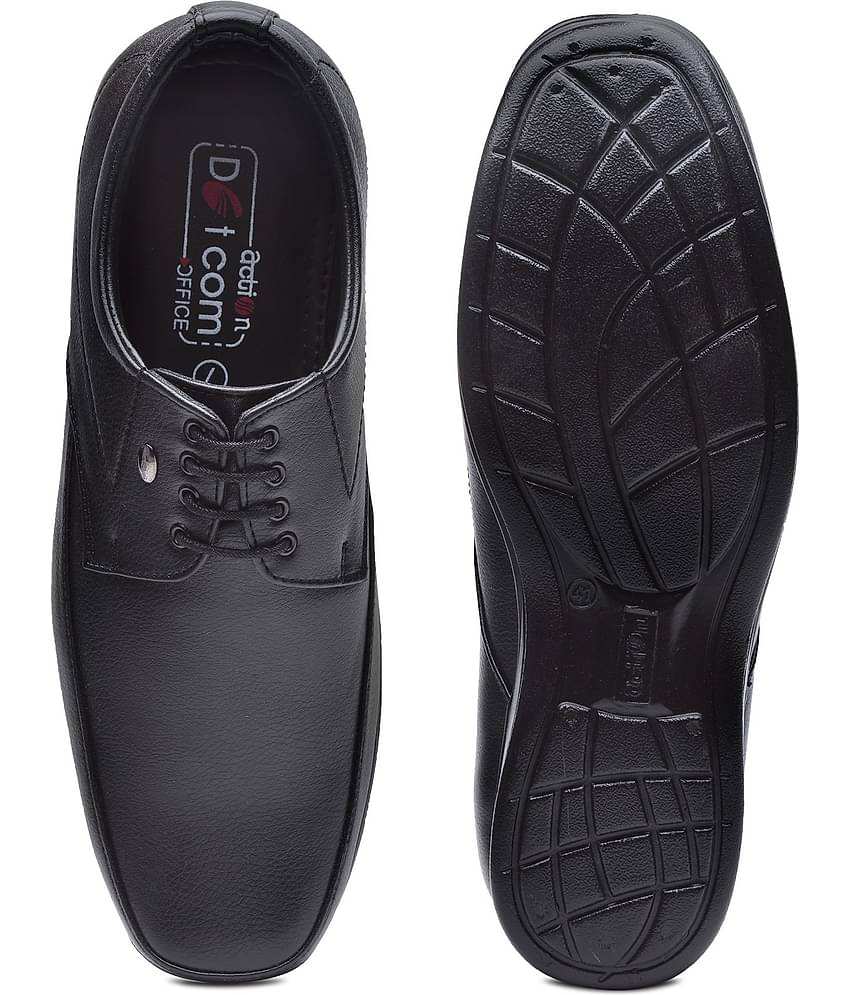 Action Black Men's Derby Formal Shoes