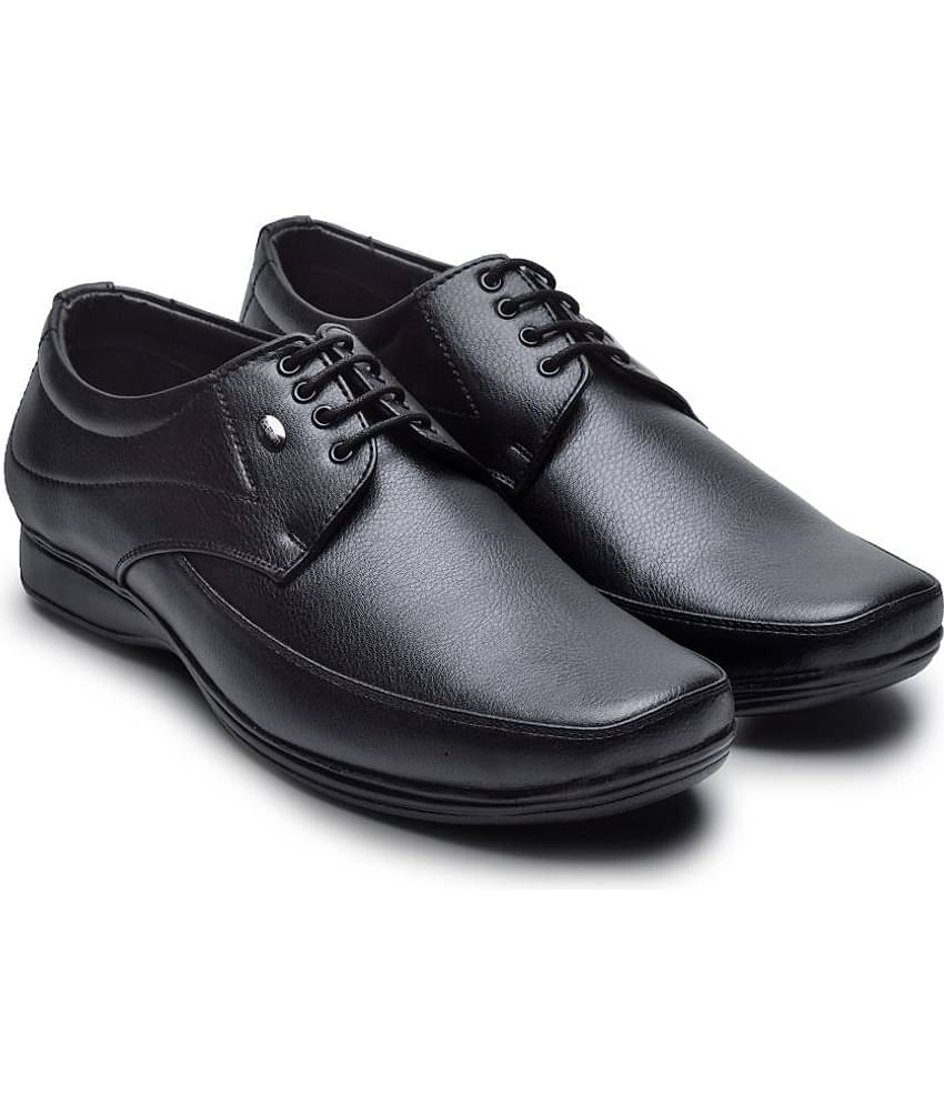 Action Black Men's Derby Formal Shoes