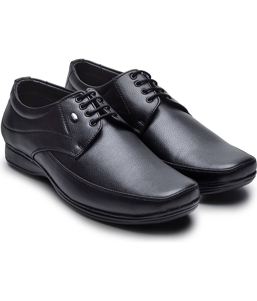 Action Black Men's Derby Formal Shoes