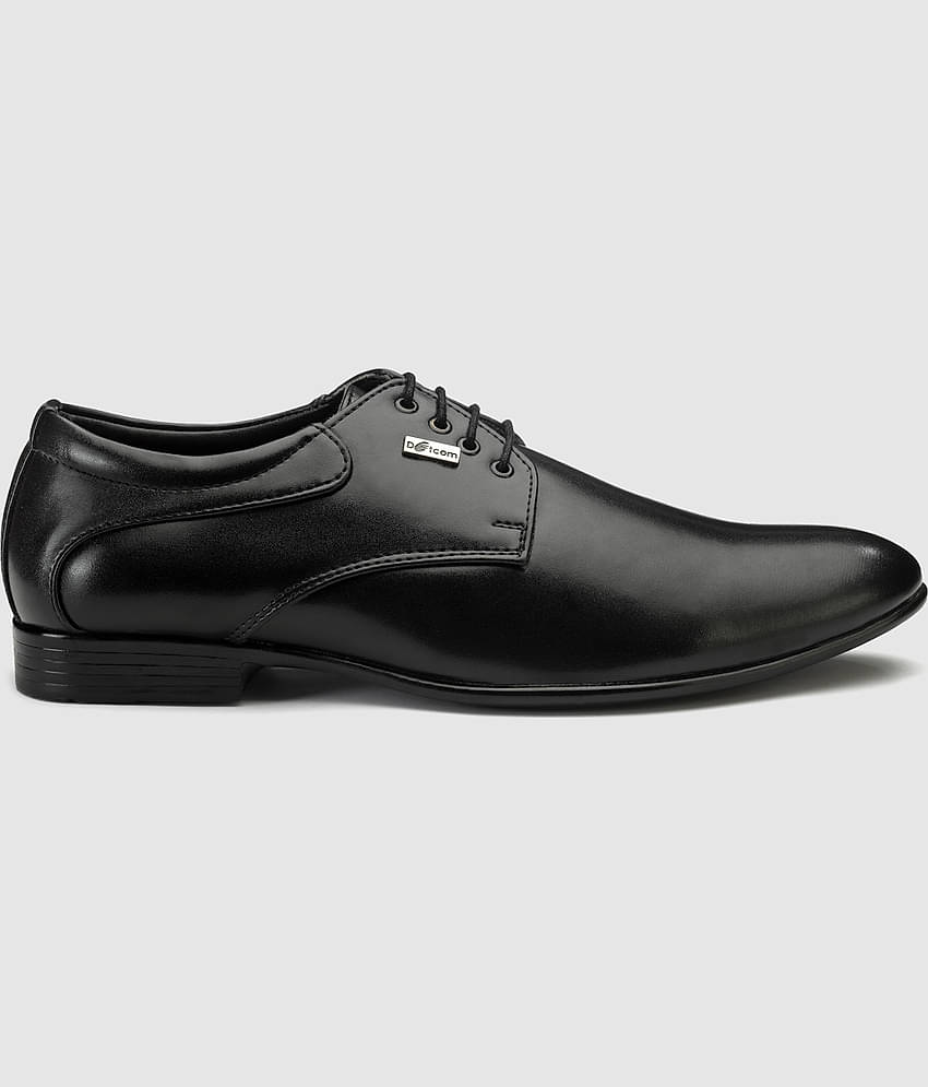 Action Black Men's Derby Formal Shoes