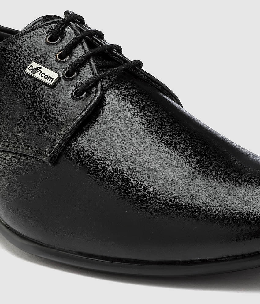 Action Black Men's Derby Formal Shoes