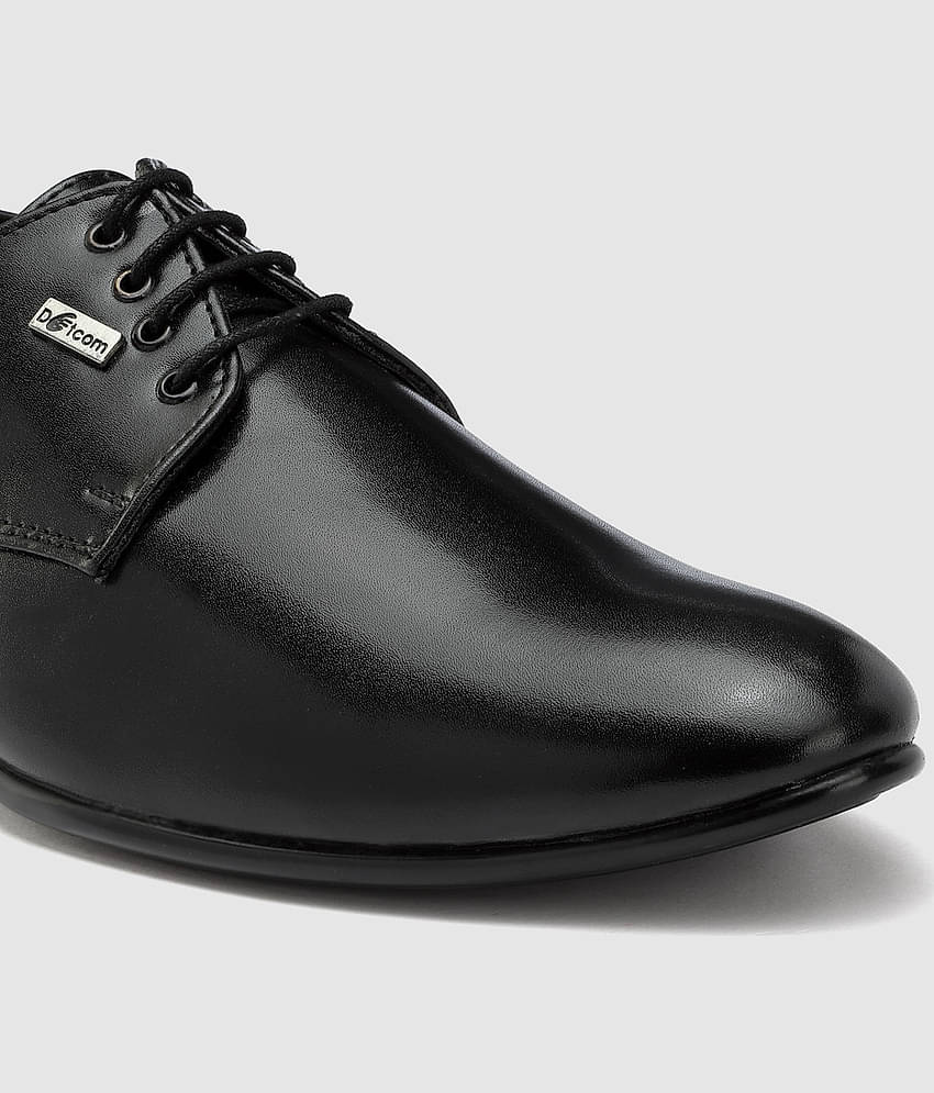 Action Black Men's Derby Formal Shoes