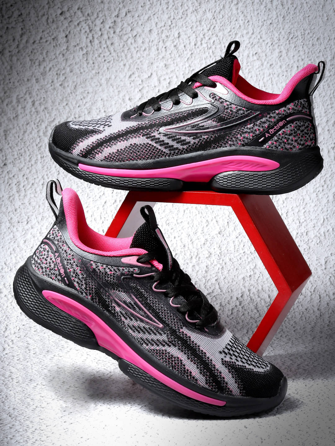    			Action - Black Women's Running Shoes