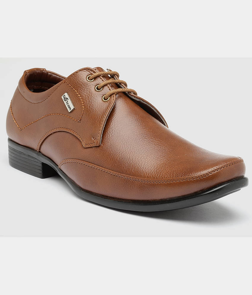 Action Tan Men's Derby Formal Shoes
