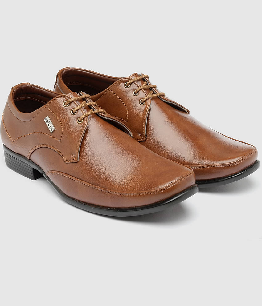 Action Tan Men's Derby Formal Shoes