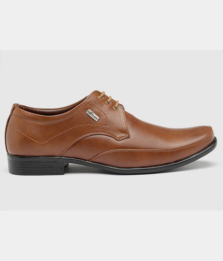 Action Tan Men's Derby Formal Shoes