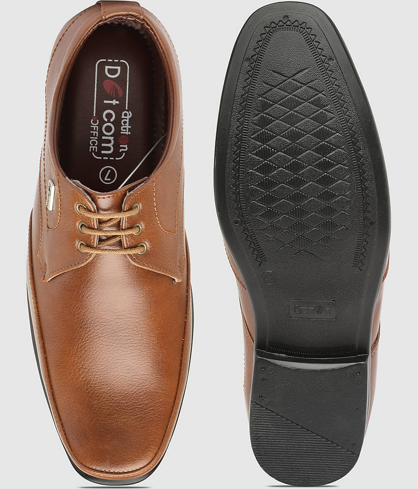 Action Tan Men's Derby Formal Shoes