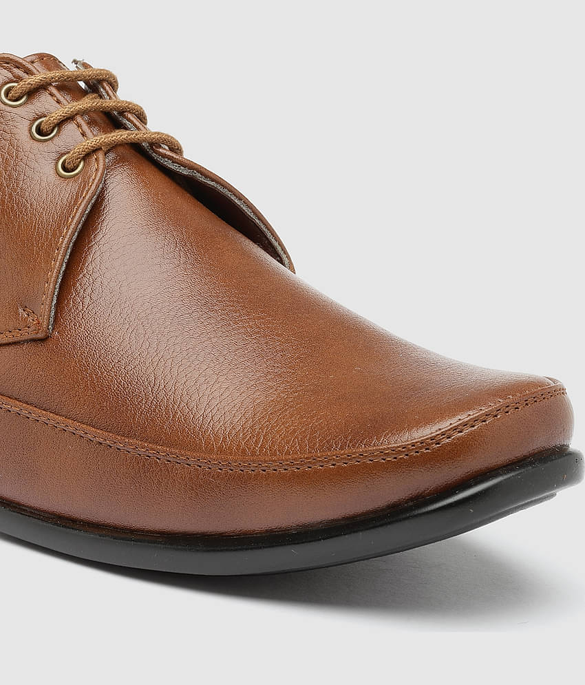 Action Tan Men's Derby Formal Shoes