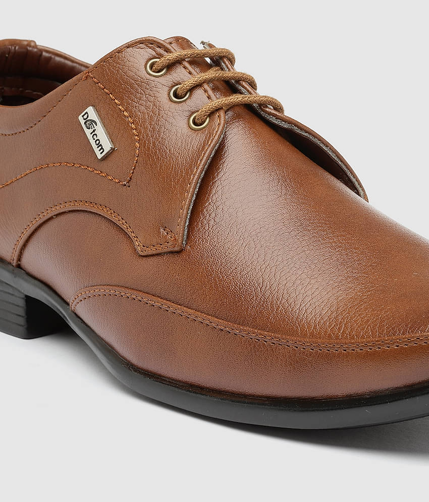 Action Tan Men's Derby Formal Shoes